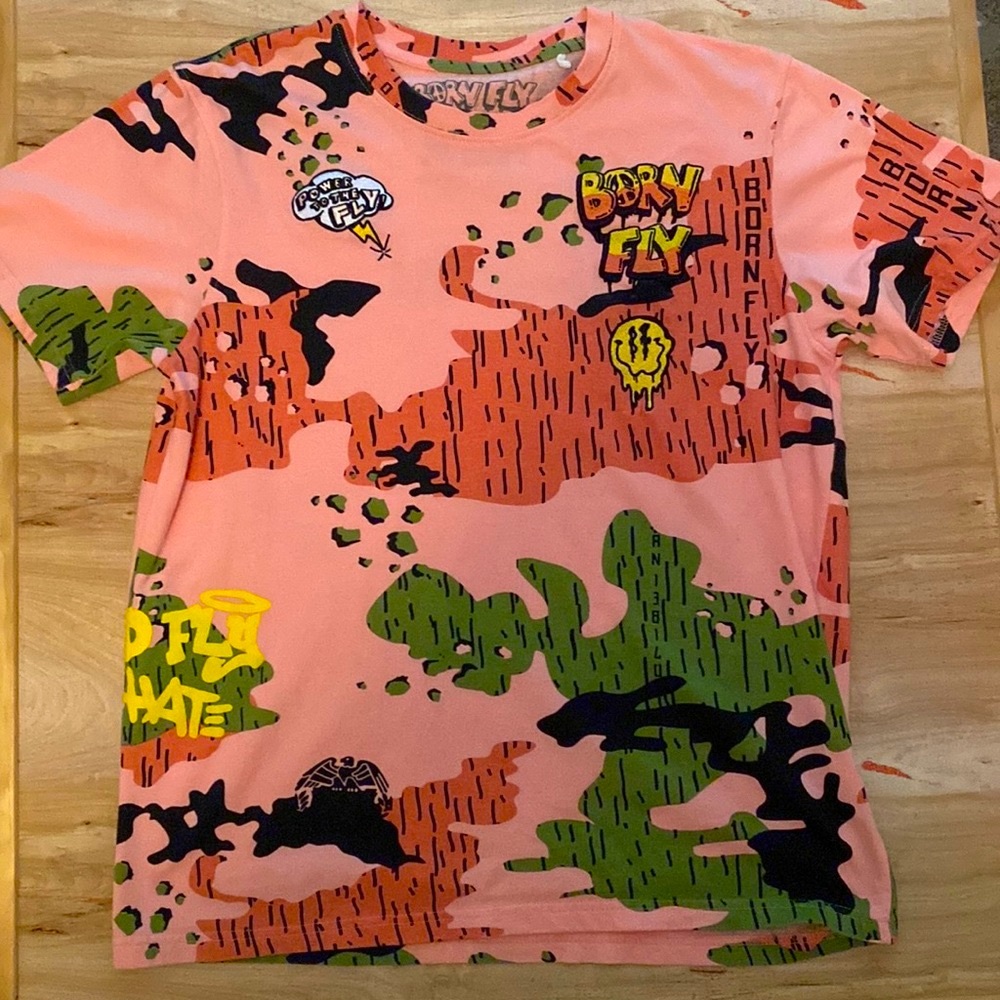 Born Fly Corps Short Sleeve T Shirt. Size Medium